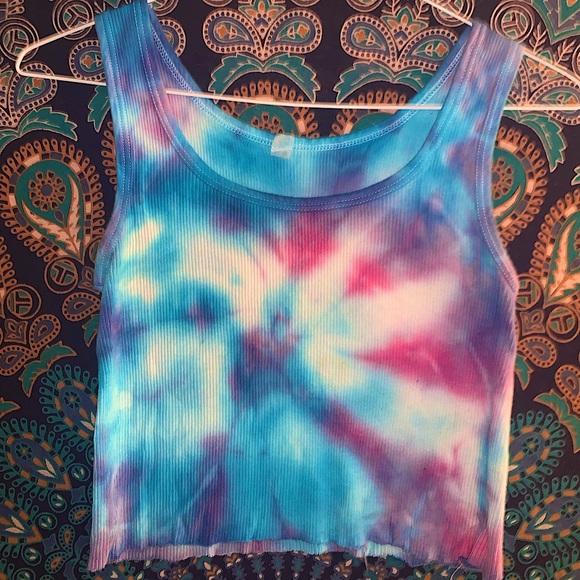PURPLE+PINK+BLUE TYE-DYE TANK TOP.                        💙💜💗💙💜💗💙💜💗💙💜 - Picture 1 of 5